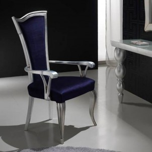 Armchair "Contessa" silver leaf